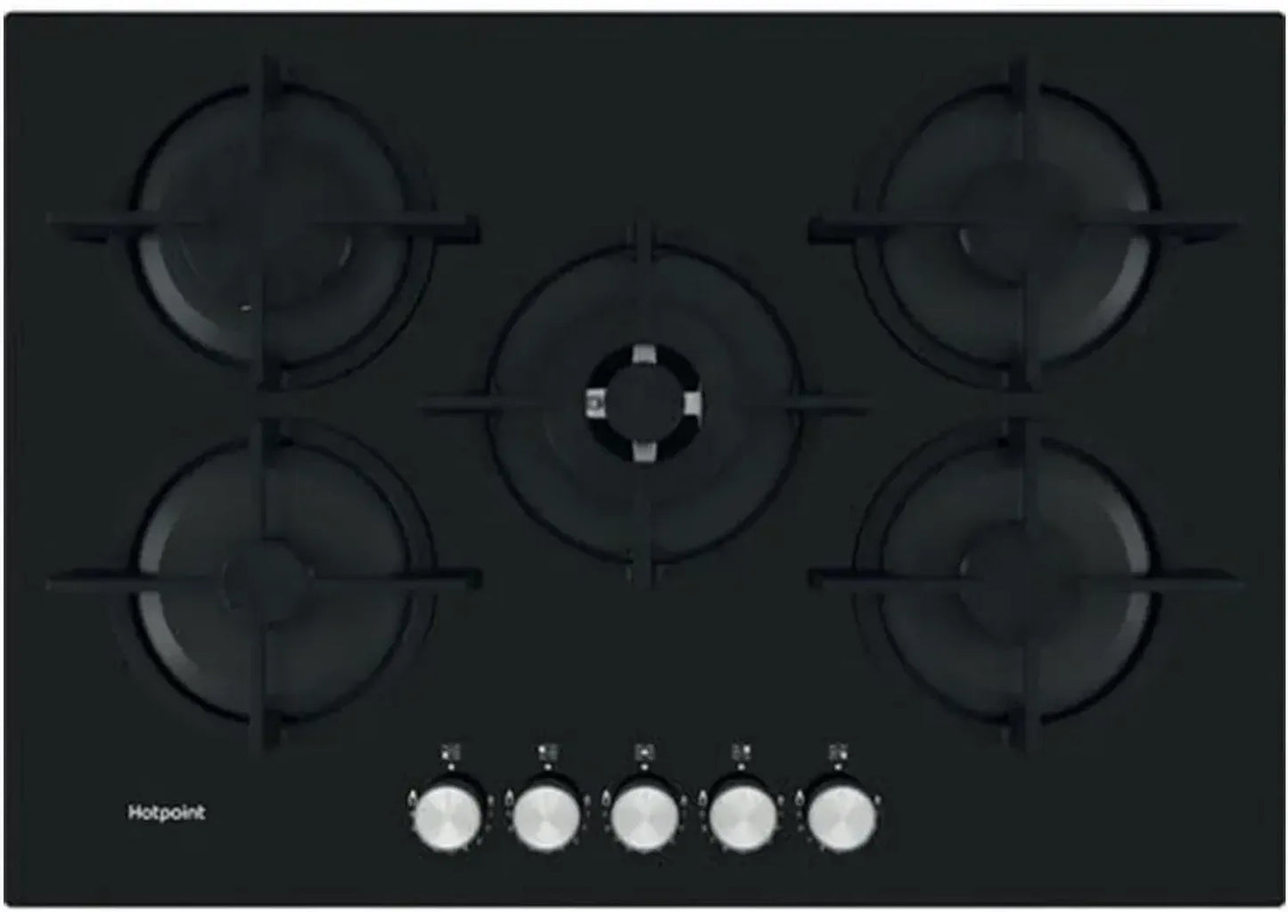 Table de Cuisson à Gaz Whirlpool GOWL 728/NB, 5 Zones, Noir Intégré