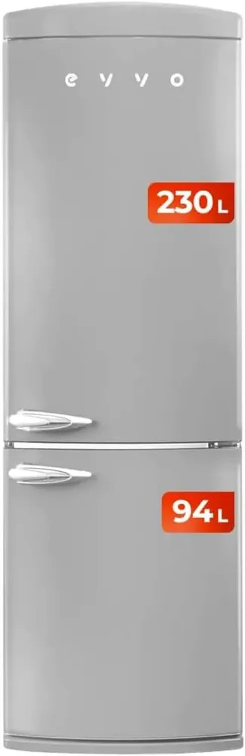 Réfrigérateur Combiné Vintage Evvo F60 (Gris)