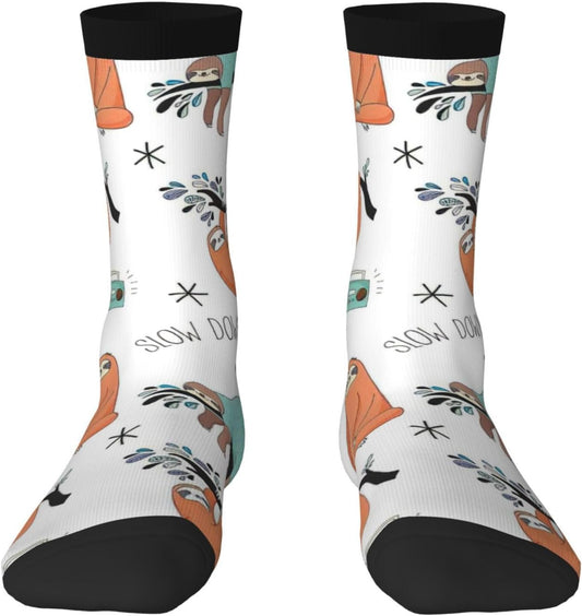 Chaussettes de sport — unisexe, à motifs, marron