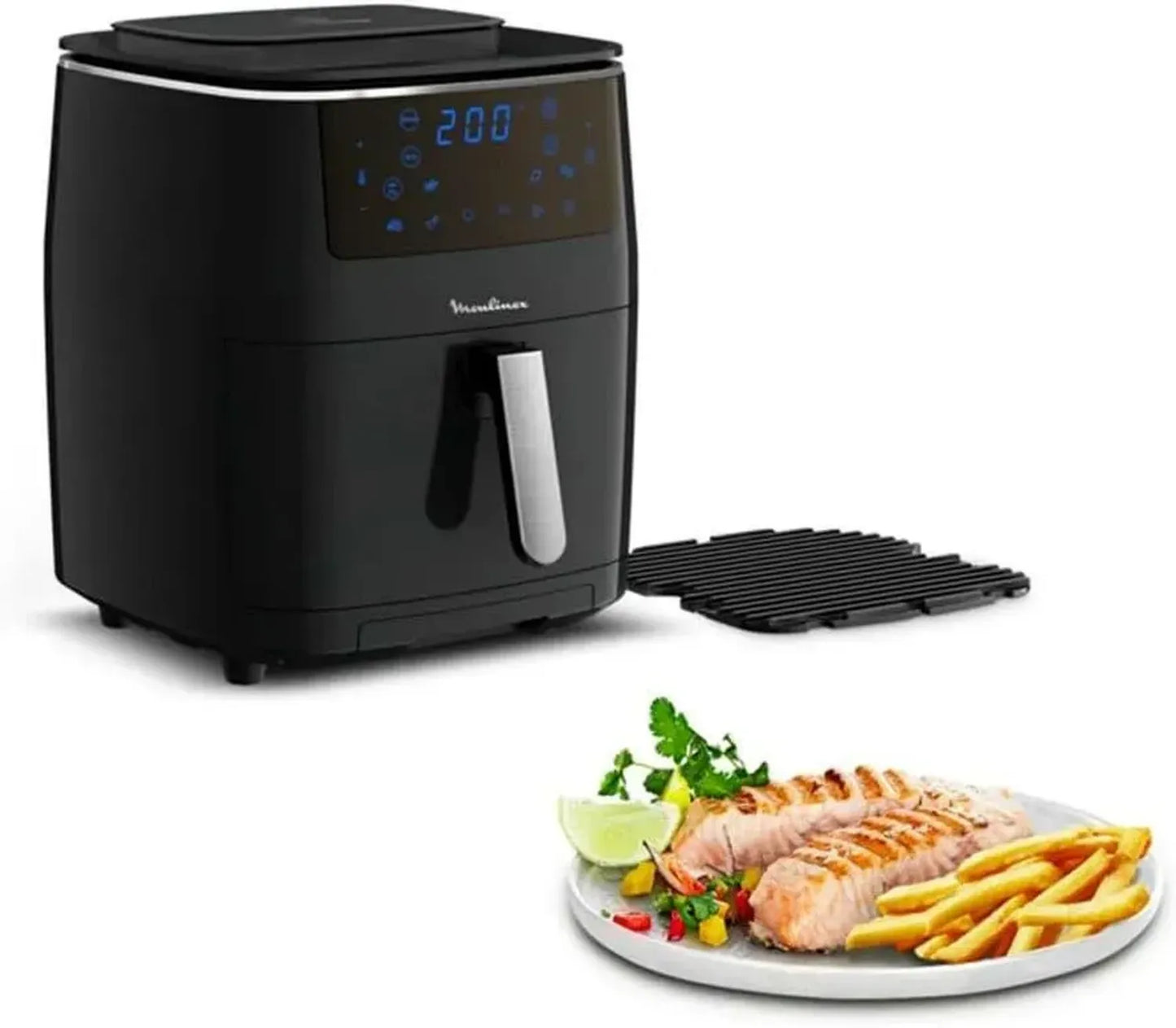 Moulinex Easy Fry 3-en-1: Grill, Vapeur et Friteuse, 1700 W, Noir