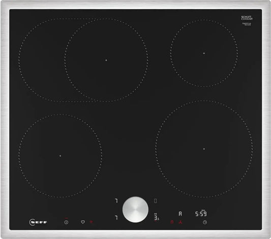 Plaque de cuisson vitrocéramique NEFF T56STF1L0 N90 60 cm avec Twist Pad et Home Connect