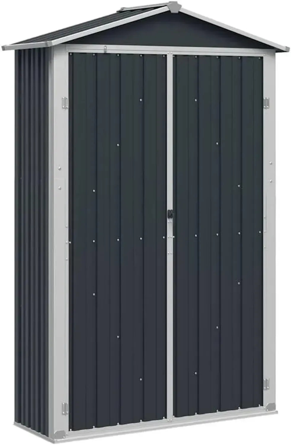 Abri de Jardin en Acier Galvanisé Anthracite 116x45x175 cm, 22,6 kg